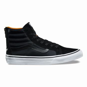 Vans Boom Boom SK8-Hi Slim Zip - Naisten Korkeavartiset tennarit - Mustat